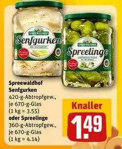 REWE Spreewaldhof Senfgurken oder Spreelinge Angebot