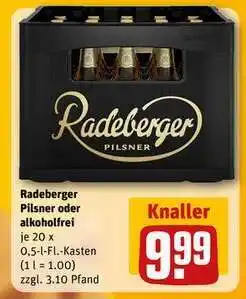 REWE RADEBERGER Pilsner oder Alkoholfrei Angebot