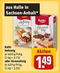 REWE Kathi Hefeteig oder Streuselteig Angebot