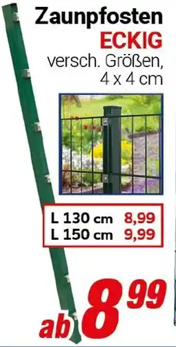CENTERSHOP Zaunpfosten ECKIG Angebot