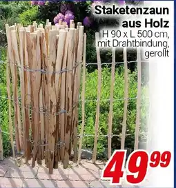 CENTERSHOP Staketenzaun aus Holz Angebot