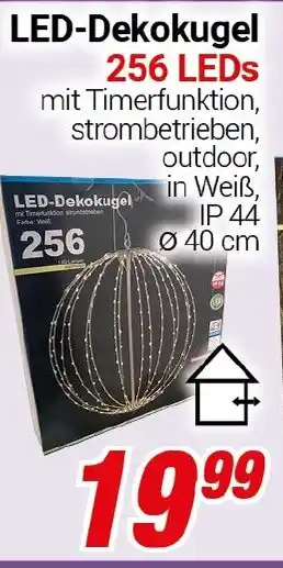 CENTERSHOP LED-Dekokugel 256 LEDs Angebot