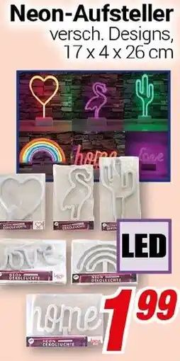 CENTERSHOP Neon-Aufsteller Angebot