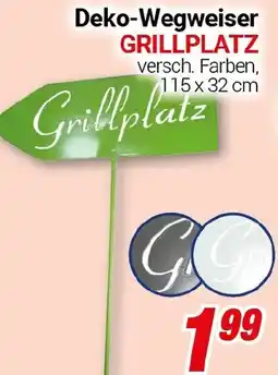 CENTERSHOP Deko-Wegweiser GRILLPLATZ Angebot