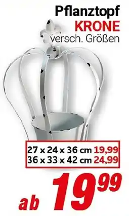 CENTERSHOP Pflanztopf KRONE Angebot