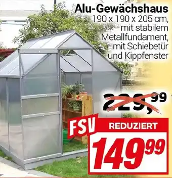 CENTERSHOP Alu-Gewächshaus Angebot