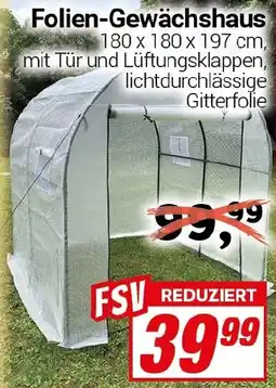CENTERSHOP Folien-Gewächshaus Angebot
