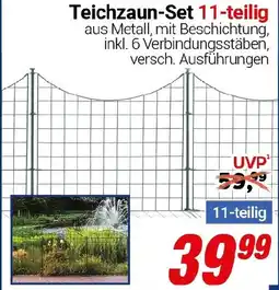 CENTERSHOP Teichzaun-Set 11-teilig Angebot
