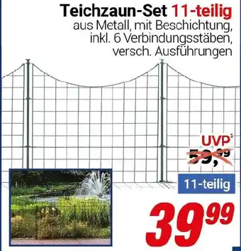 CENTERSHOP Teichzaun-Set 11-teilig Angebot
