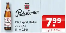 Getränke Oase Paderborner pils, export, radler Angebot