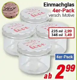 CENTERSHOP Einmachglas 4er-Pack Angebot