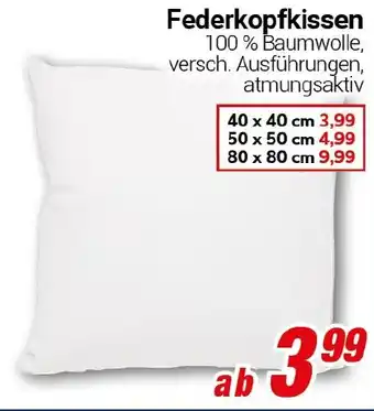 CENTERSHOP Federkopfkissen Angebot