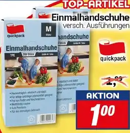 CENTERSHOP Einmalhandschuhe quickpack Angebot