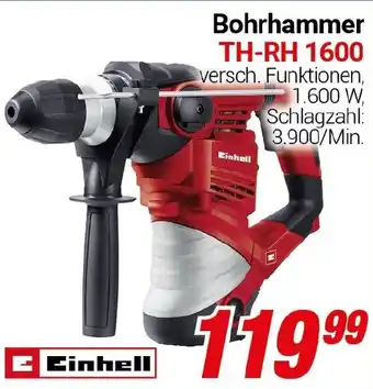CENTERSHOP Einhell Bohrhammer TH-RH 1600 Angebot