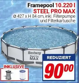 CENTERSHOP Framepool 10.220 l STEEL PRO MAX Bestway Angebot