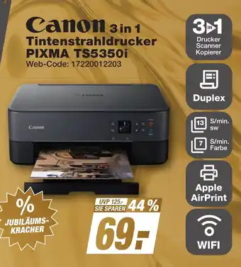 K+B Expert Canon 3 in 1 Tintenstrahldrucker PIXMA TS5350i Angebot