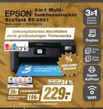 K+B Expert EPSON funktionsdrucker EcoTank ET-2851 Angebot