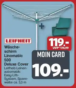 Famila Nord West LEIFHEIT Wäscheschirm Linomatic 500 Deluxe Cover Angebot