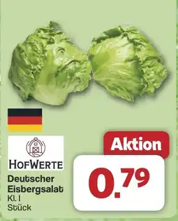 Famila Nord West HOFWERTE Deutscher Eisbergsalat Angebot