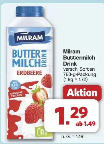 Famila Nord West Milram Buttermilch Drink Angebot