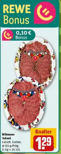 REWE Willmann Salami Angebot