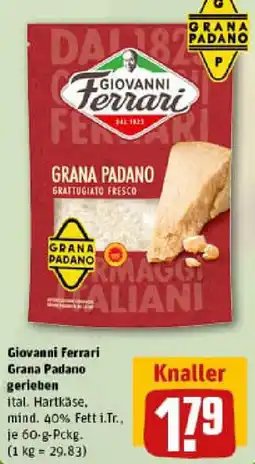 REWE Giovanni Ferrari Grana Padano gerieben Angebot