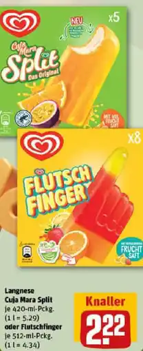 REWE Langnese Cuja Mara Split oder Flutschfinger Angebot