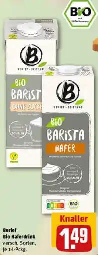 REWE Berief Bio Haferdrink Angebot