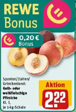 REWE Gelb oder weißfleischige Pfirsiche Angebot