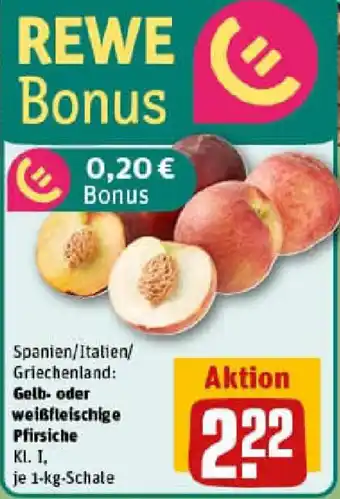REWE Gelb oder weißfleischige Pfirsiche Angebot