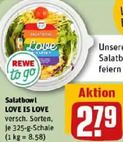 REWE REWE to go Salatbowl LOVE IS LOVE Angebot