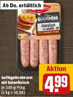 REWE Geflügelbratwurst mit Entenfleisch Angebot