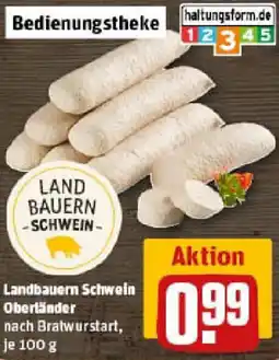 REWE Landbauern Schwein Oberländer Angebot