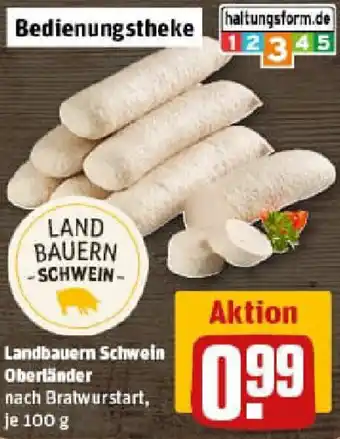 REWE Landbauern Schwein Oberländer Angebot
