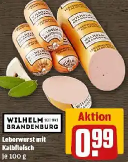 REWE WILHELM BRANDENBURG Leberwurst mit Kalbfleisch Angebot