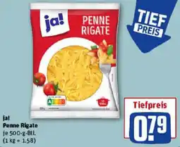 REWE ja! Penne Rigate Angebot