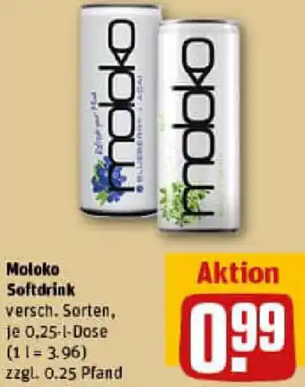REWE Moloko Softdrink Angebot