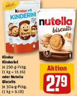 REWE Kinder Kinderini oder Nutella Biscuits Angebot