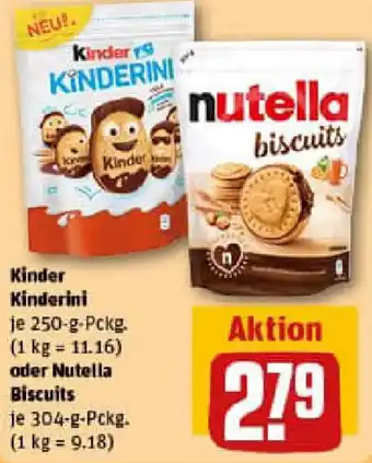REWE Kinder Kinderini oder Nutella Biscuits Angebot