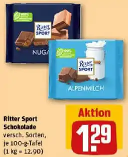 REWE Ritter Sport Schokolade Angebot