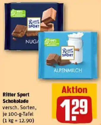 REWE Ritter Sport Schokolade Angebot
