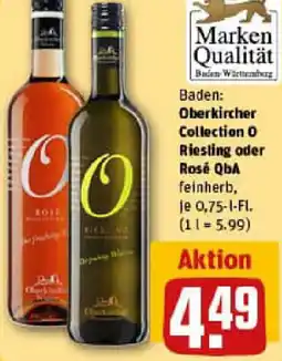 REWE Oberkircher Collection O Riesling oder Rosé QbA Angebot