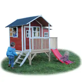 Netto Marken-Discount EXIT Loft 350 Holzspielhaus - rot Angebot
