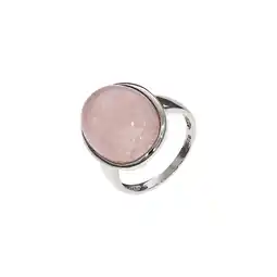 Netto Marken-Discount Zeeme Gemstones Ring Silber 925 rhodiniert mit echtem Rosaquarz 20x15mm Angebot