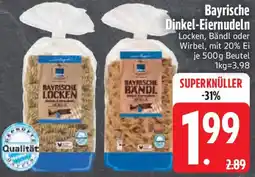 Edeka Edeka Heimatliebe Bayrische Dinkel-Eiernudeln Angebot