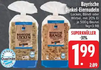 Edeka Edeka Heimatliebe Bayrische Dinkel-Eiernudeln Angebot