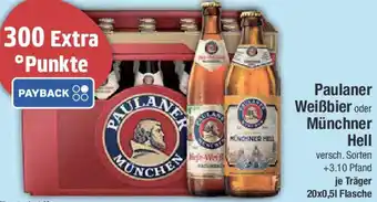 E-Center Paulaner Weißbier oder Münchner Hell Angebot
