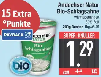 E-Center Andechser Natur Bio-Schlagsahne Angebot