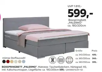 Mömax Mömax boxspringbett „palermo“ Angebot