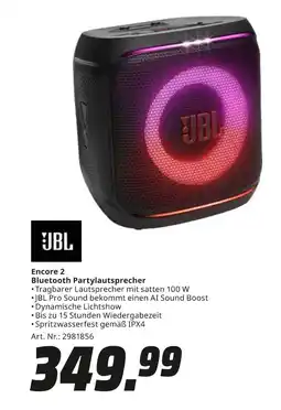 MediaMarkt Jbl encore 2 bluetooth partylautsprecher Angebot
